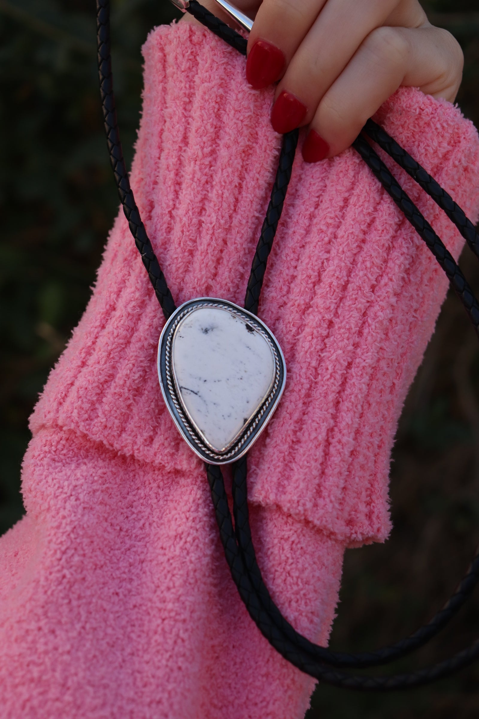 White Buffalo Bolo Tie