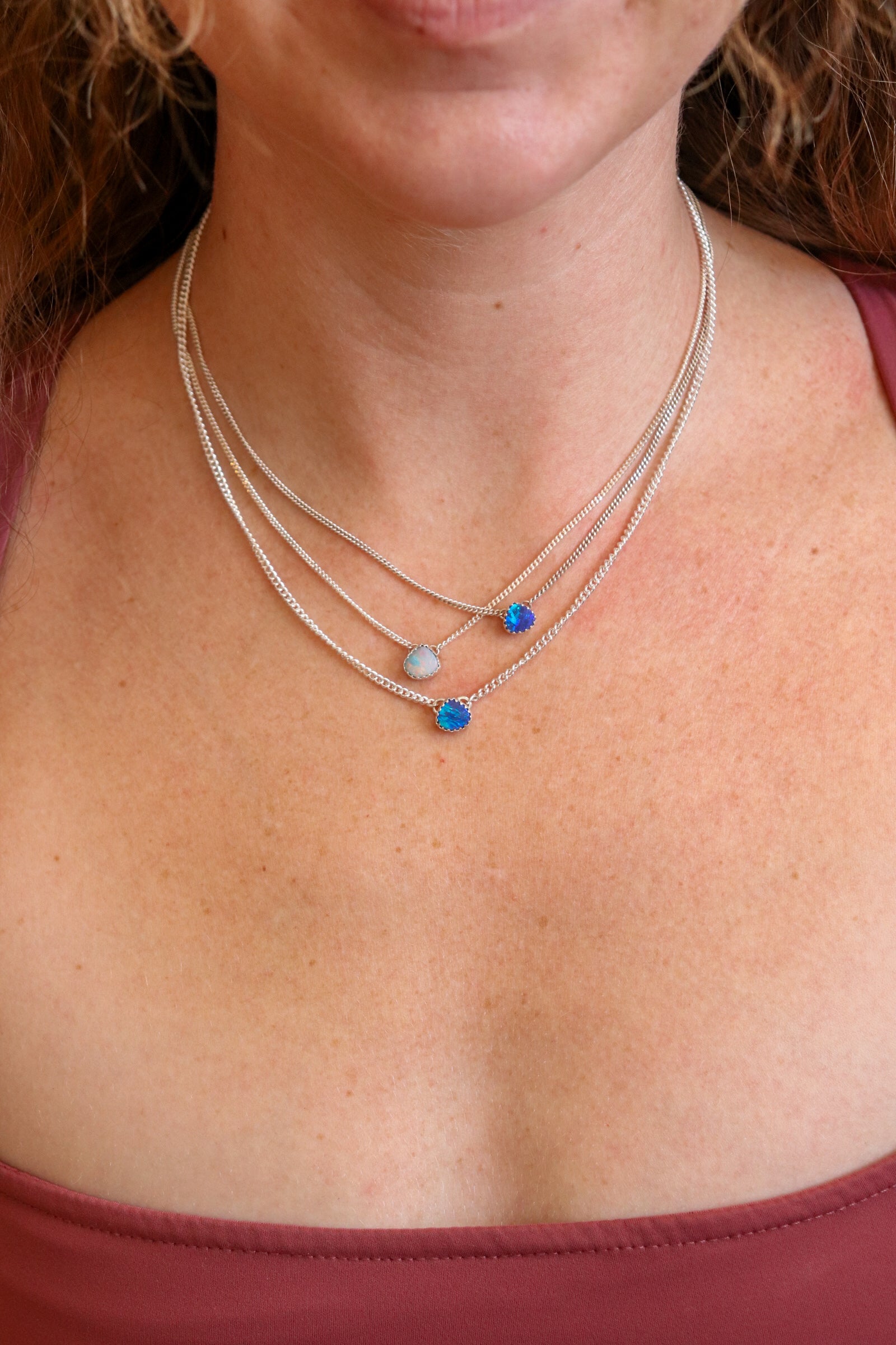 Dainty Opal Necklace