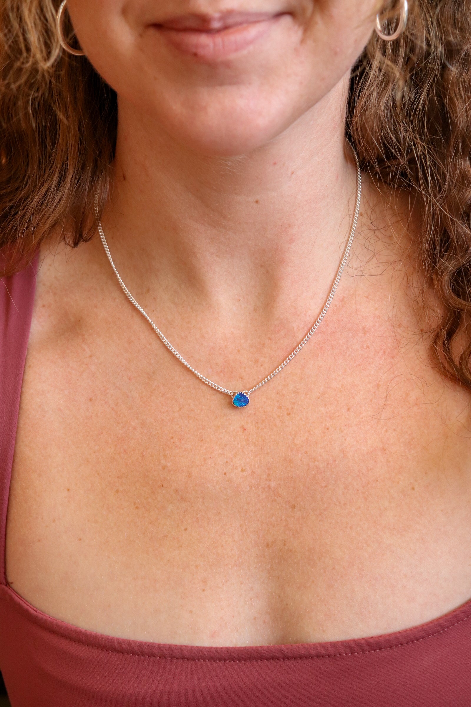 Dainty Opal Necklace