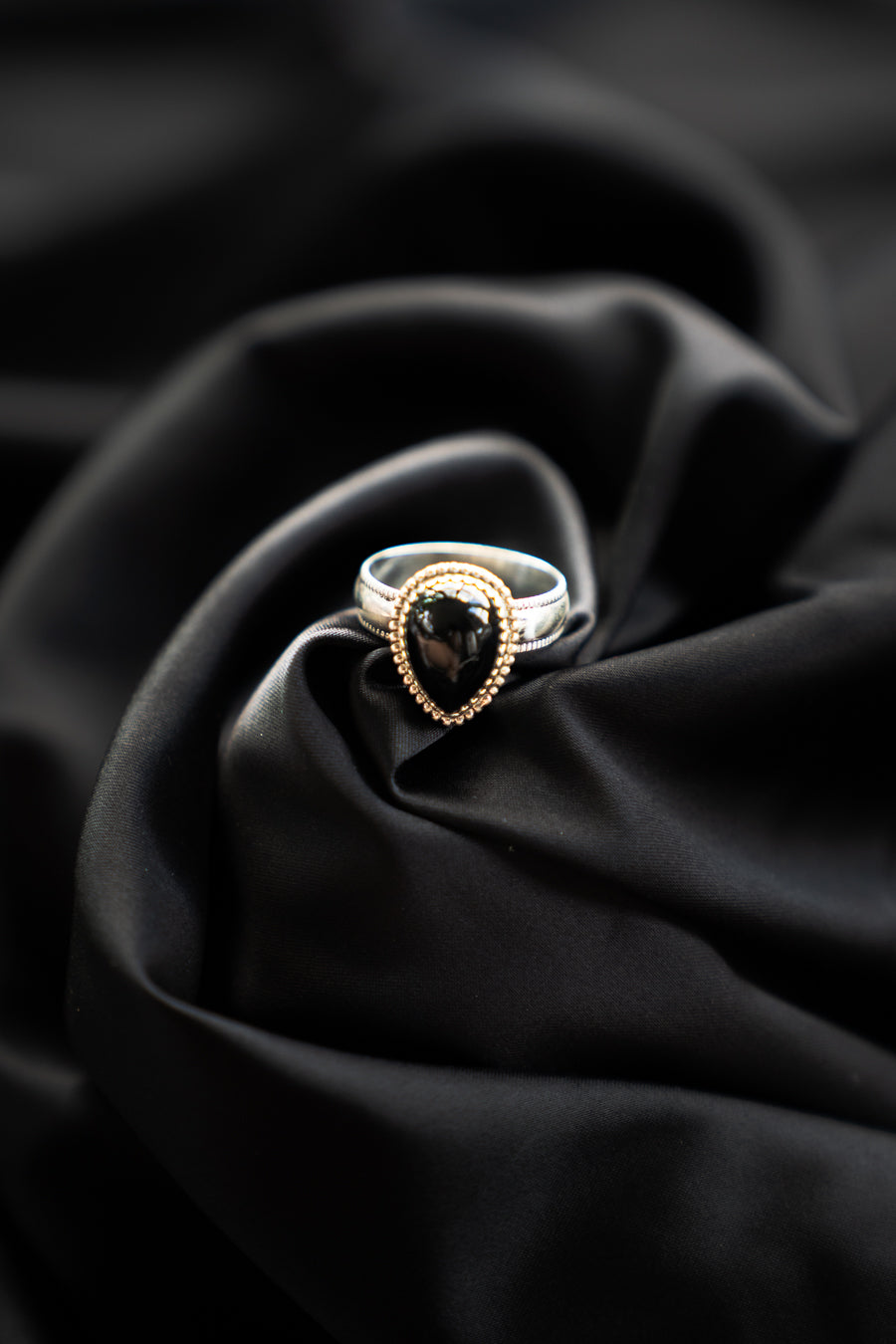 Midnight Halo Black Onyx Ring